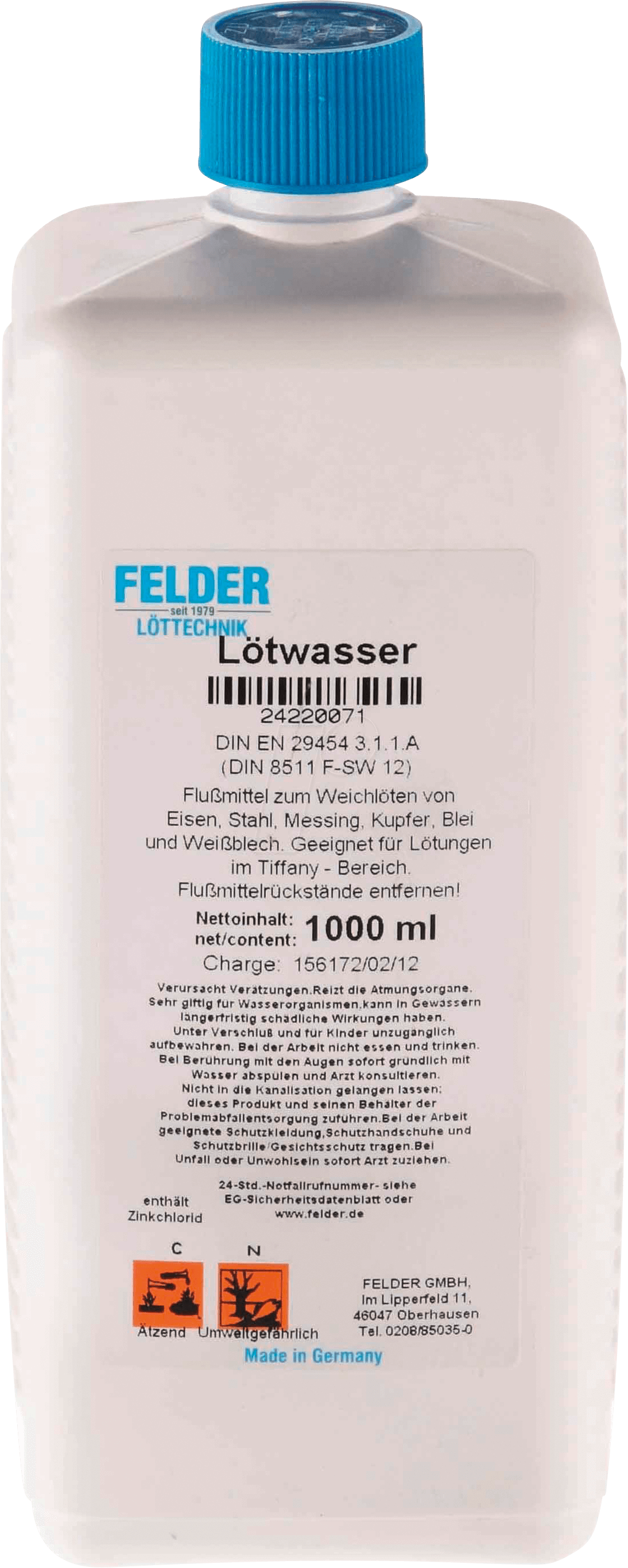 LW FE 242200561 - Lötwasser, (Hobby), 250 ml von FELDER LÖTTECHNIK