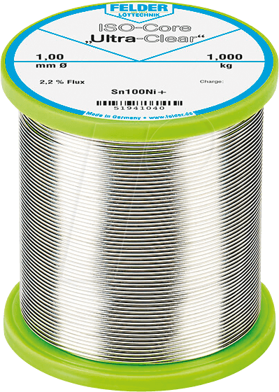 LZ F4 BF 1,0 250 - Lötzinn bleifrei mit Kupferanteil,Ø 1,0 mm, 250 g von FELDER LÖTTECHNIK