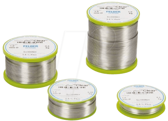 LZ FE CSA 0,5 25 - Lötzinn bleifrei,Ø 0,5 mm, 250 g von FELDER LÖTTECHNIK