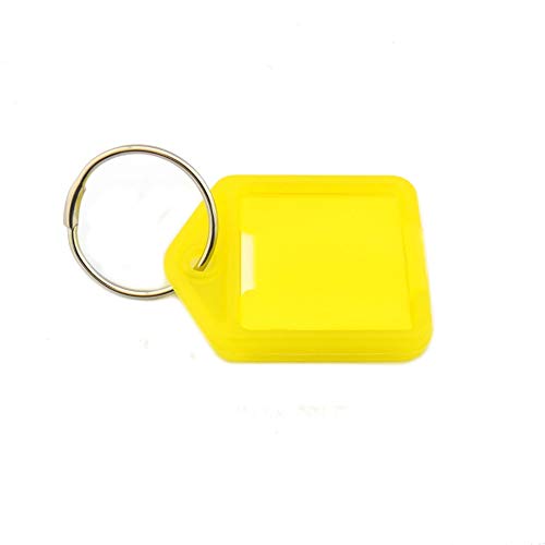 Schlüsselanhänger mit Schüsselring und Beschriftungsfeld - Aufklappbar - 38x27mm - DER KLEINE - mehrere Farben zur Auswahl - Gelb - einzeln von FELGNER