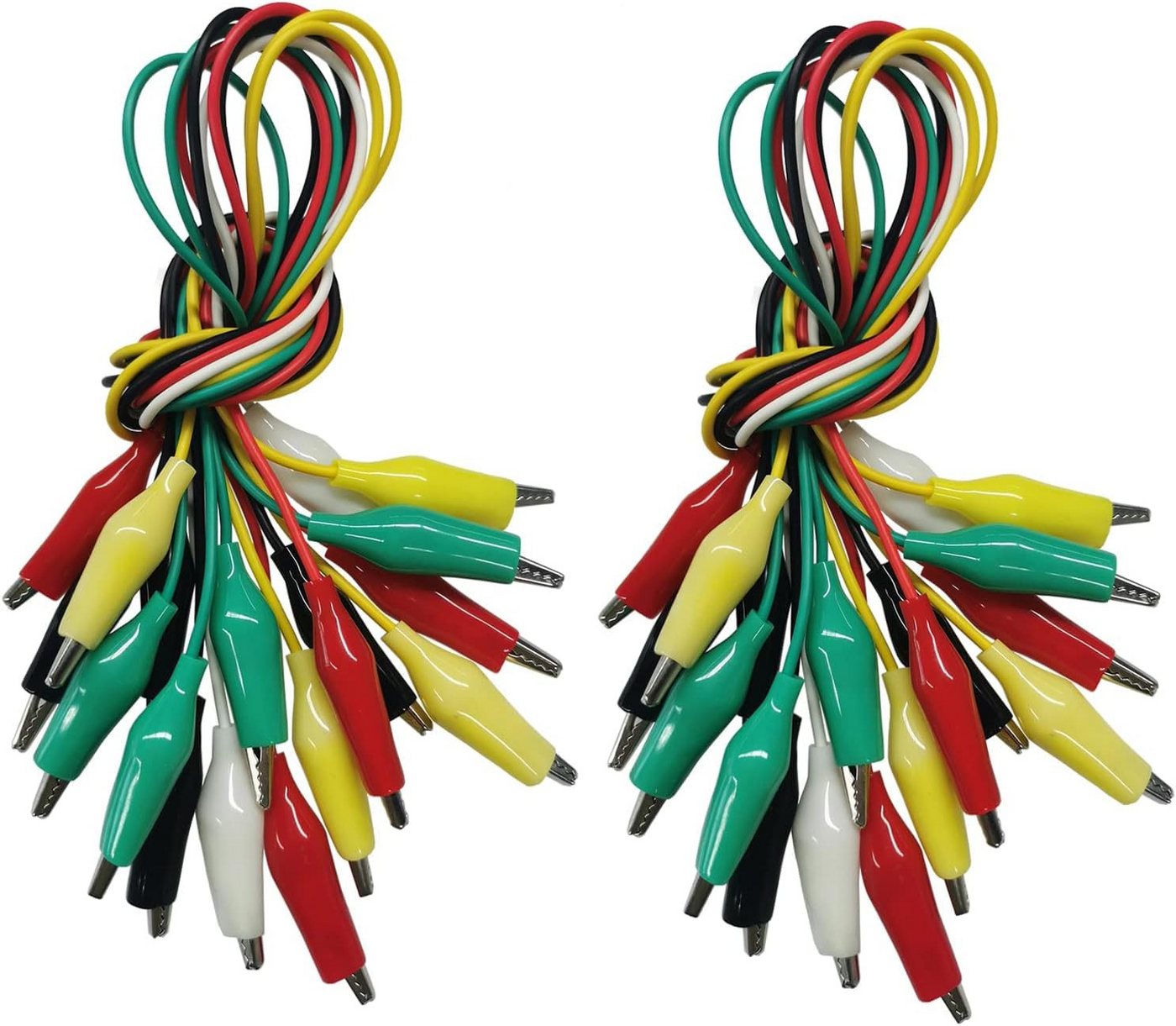 FELIXLEO 20 Stück Krokodilklemmen mit Kabel, mit Krokodilklemmen Doppelendige Netzkabel von FELIXLEO