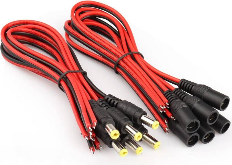 FELIXLEO 5 Paare DC Mount Adapter Set, DC Hohlstecker DC Power Jack Socket Adapter von FELIXLEO