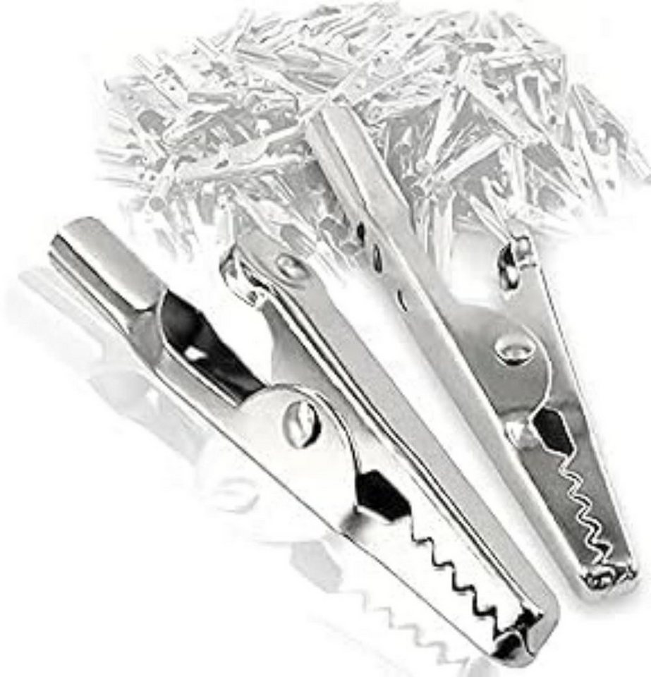 FELIXLEO 50 Stück Krokodilklemmen aus Metall, Krokodilklemme Abgreifklemmen Netzkabel von FELIXLEO