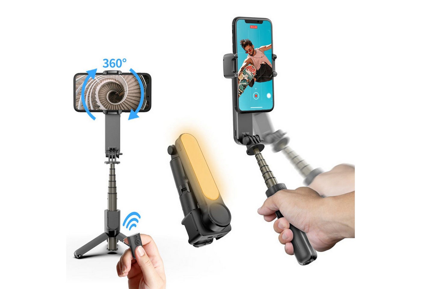 FELIXLEO Bluetooth-Selbstauslöser Handy Stabilisator Gimbal Gimbal FELIXLEO Bluetooth-Selbstauslöser Handy Stabilisator Gimbal Gimbal von FELIXLEO