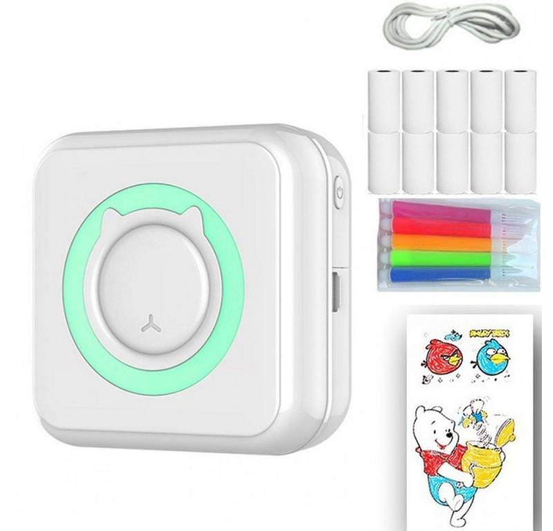 FELIXLEO Mini-Drucker All-in-One Thermodrucker Bluetooth Pocket Fotodrucker Fotodrucker von FELIXLEO