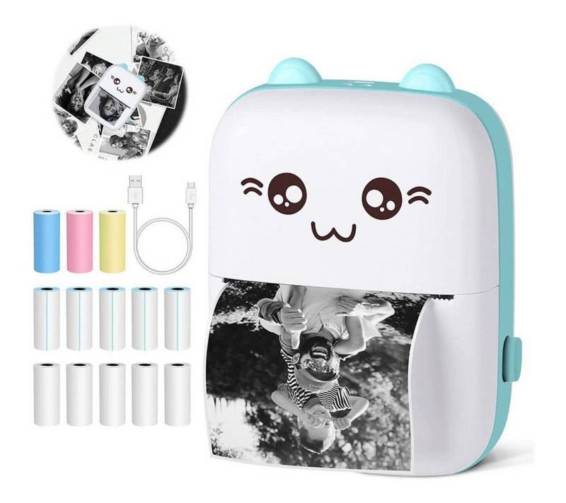 FELIXLEO Mini Drucker Thermodrucker Handy Drucker ​Tragbarer Fotodrucker Fotodrucker von FELIXLEO