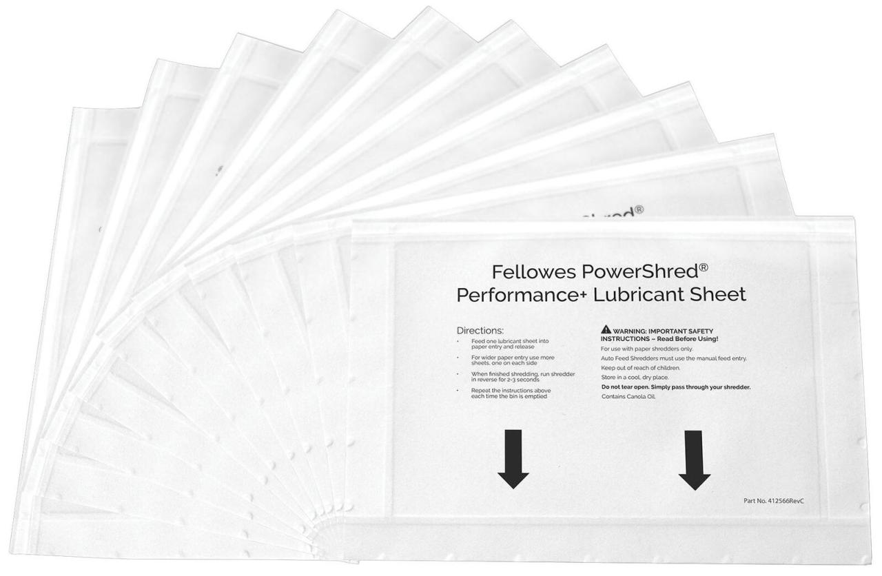 Fellowes Aktenvernichter-Ölblätter 10 Blatt Fellowes Aktenvernichter-Ölblätter 10 Blatt von FELLOWES