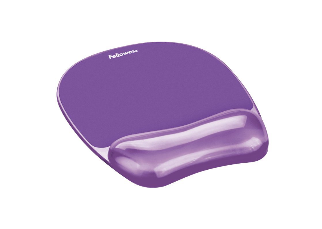 FELLOWES Tastatur-Handballenauflage Fellowes® 91441 Gel-Handgelenkauflage Crystal Gel mit Mousepad - viole von FELLOWES