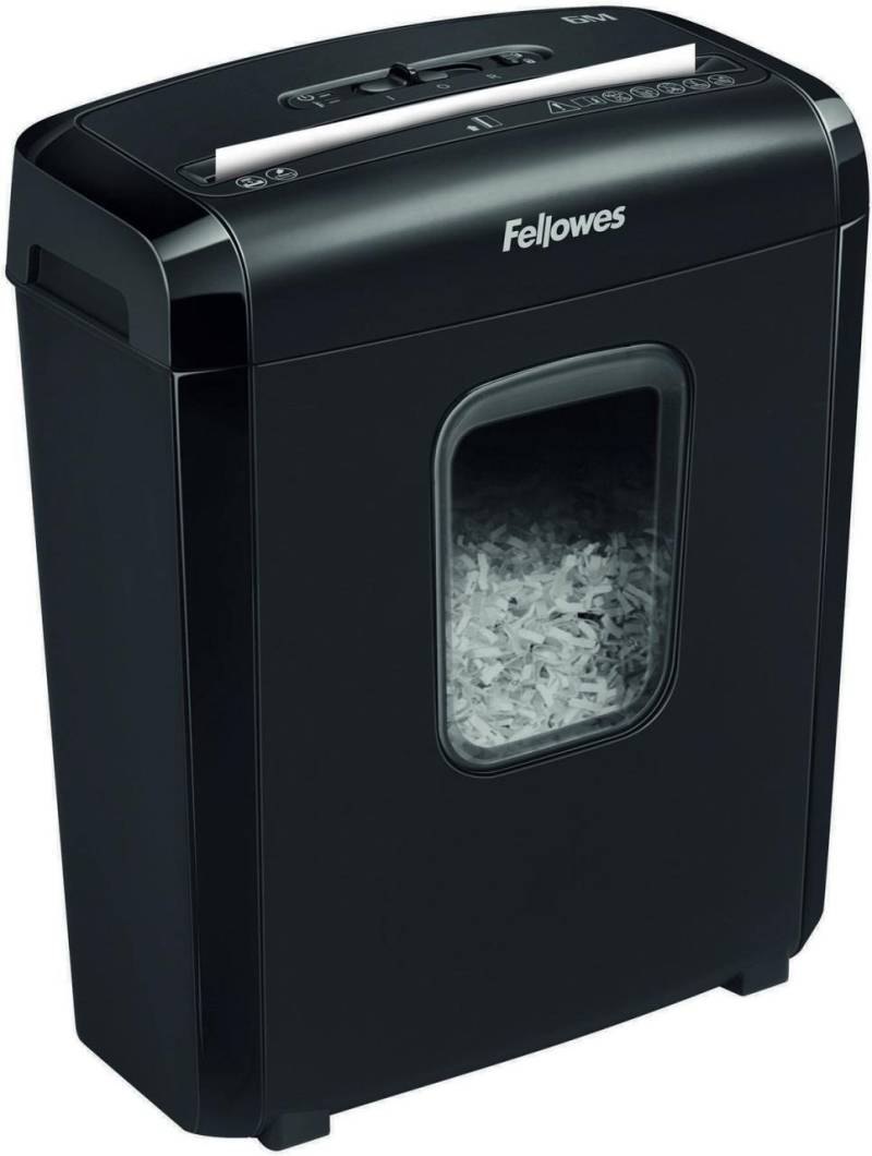 Fellowes Powershred 6M Aktenvernichter mit Partikelschnitt bis 6 Blatt schwarz von FELLOWES