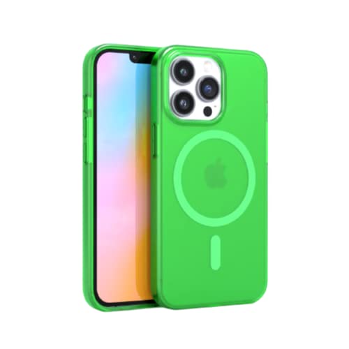 FELONY CASE - Neongrüne kristallklare Handyhülle für iPhone 13 Pro Max, kompatibel mit MagSafe - 360° Stoßfeste Schutzhüllen Entwickelt für Apple iPhone 13 Pro Max von FELONY CASE