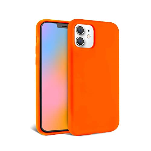 FELONY CASE - iPhone 11 Hülle - Neon Orange Silikon Handyhülle | Flüssiges Silikon mit kratzfestem Mikrofaserfutter, 360° stoßfeste Schutzhülle für Apple iPhone 11 von FELONY CASE