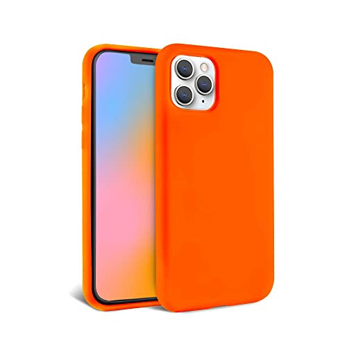 FELONY CASE - iPhone 11 Pro Hülle - Neon Orange Silikon Handyhülle | Flüssiges Silikon mit kratzfestem Mikrofaserfutter, 360° stoßfeste Schutzhülle für Apple iPhone 11 Pro von FELONY CASE