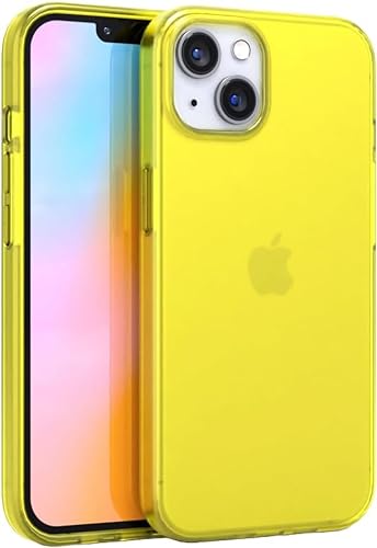 FELONY CASE - iPhone 15 Plus Neon Gelb Klar Schutzhülle TPU und Polycarbonat Stoßdämpfend Helle Cover Rissfest Glänzende Oberfläche Voller iPhone Schutz von FELONY CASE
