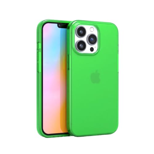 FELONY CASE - iPhone 15 Pro Neon Green Clear Schutzhülle, TPU und Polycarbonat Stoßdämpfende helle Abdeckung - Rissfest mit glänzender Oberfläche - Voller iPhone-Schutz von FELONY CASE
