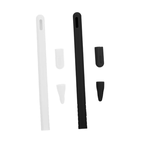 FELTECHELECTR 2St Federabdeckung Stylus-Stiftetui Stifthautabdeckung Touchscreen-Stifthülle pens Sleeve federmäppchen Stiftabdeckung aus Silikon Abdeckung für Eingabestift Kieselgel Black von FELTECHELECTR