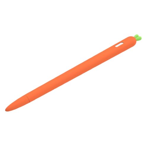 FELTECHELECTR Schutzhülle aus Silikon Hautgriff Sling Bleistifthalter Bleistift Ärmelgriff Ständer für Telefon Karottenform handyhalterung Stiftabdeckung aus Silikon Stift-Schutzhülle Orange von FELTECHELECTR