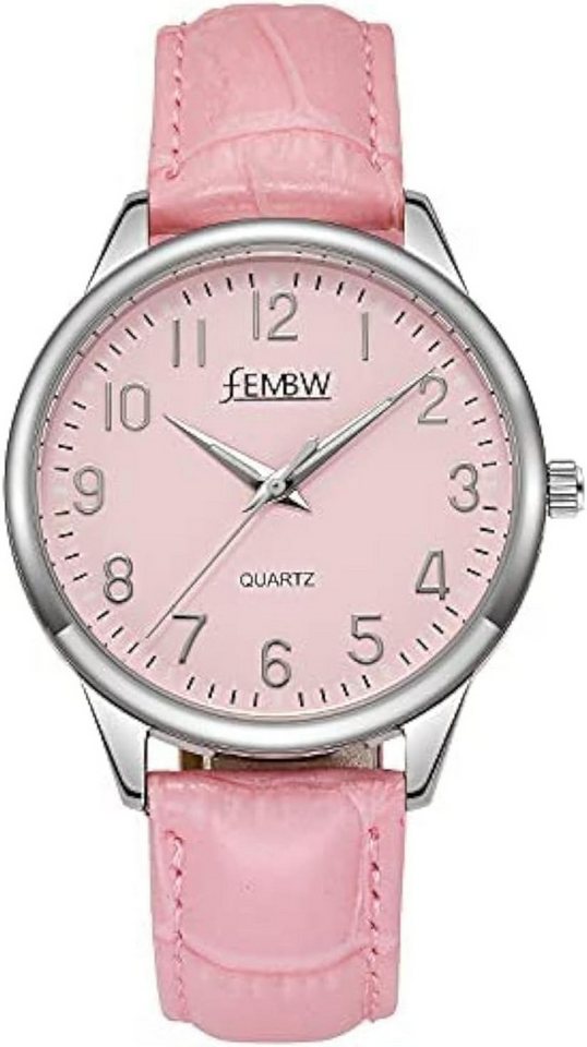 FEMBW Hochwertige Präzisem japanischem Quarzwerk für Langlebigkeit & Eleganz Watch, mit Wasserdicht bis 5 ATM (50 Meter) ideal für Schwimmen oder Duschen von FEMBW