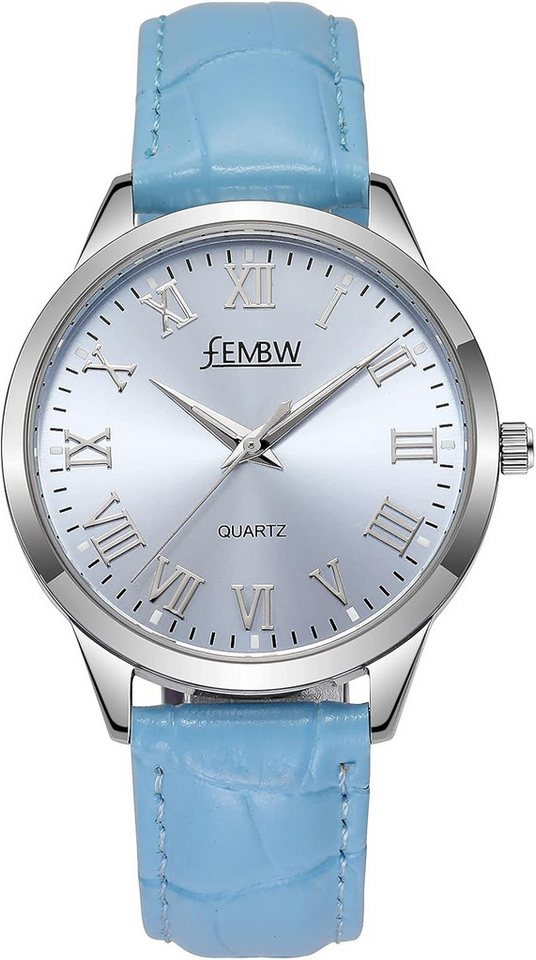 FEMBW Hochwertige Präzisem japanischem Quarzwerk für Langlebigkeit & Eleganz Watch, mit Wasserdicht bis 5 ATM (50 Meter) ideal für Schwimmen oder Duschen von FEMBW