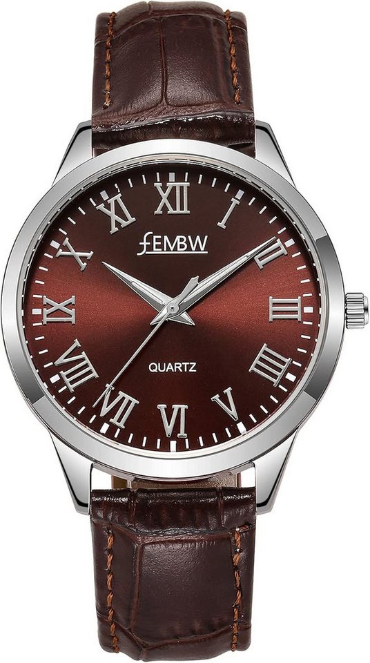 FEMBW Hochwertige Präzisem japanischem Quarzwerk für Langlebigkeit & Eleganz Watch, mit Wasserdicht bis 5 ATM (50 Meter) ideal für Schwimmen oder Duschen von FEMBW
