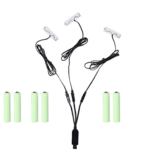 3-in-1 AA-Batterie-Eliminator, USB-Netzteil, ersetzt 1-4 Stück 1,5 V AA-Batterien für Uhrkamera, Gameboy, Taschenlampe, Radio von FENOHREFE