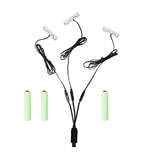 3-in-1 AA-Batterie-Eliminator, USB-Netzteil, ersetzt 1-4 Stück 1,5 V AA-Batterien für Uhrkamera, Gameboy, Taschenlampe, Radio von FENOHREFE