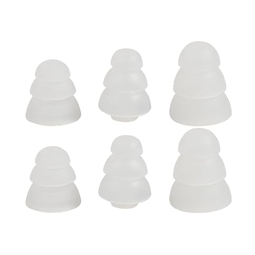 Dreifachflansch-Ohrstöpsel, Ersatz für In-Ear-Kopfhörer, Innenloch ca. 4,0 mm, kleine Ersatz-Ohrstöpsel mit dreifachem Flansch, Silikon-Pads für In-Ear-Kopfhörer Dreifachflansch-Ohrstöpsel, Ersatz für In-Ear-Kopfhörer, Innenloch ca. 4,0 mm, kleine Ersatz-Ohrstöpsel mit dreifachem Flansch, Silikon-Pads für In-Ear-Kopfhörer von FENOHREFE