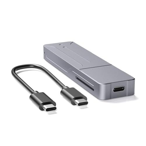 FENOHREFE M.2 NVMe SSD Gehäuse Hochgeschwindigkeits Aluminium USB3.2-zu M.2-SSD Externes Adaptergehäuse Für Schnelle Datenübertragung 20 Gbit/s Unterstützt Bis Zu 2 Speicherkapazität von FENOHREFE