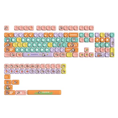 FENOHREFE Vervollständigen Sie Ihre Tastatur Mit Tastenkappen Mit Tiermotiven. Farbsublimations Tastenkappen. Weniger Fehler Für Alle Arten Von Benutzern. Tastenkappen Set Mit 144 Tasten von FENOHREFE