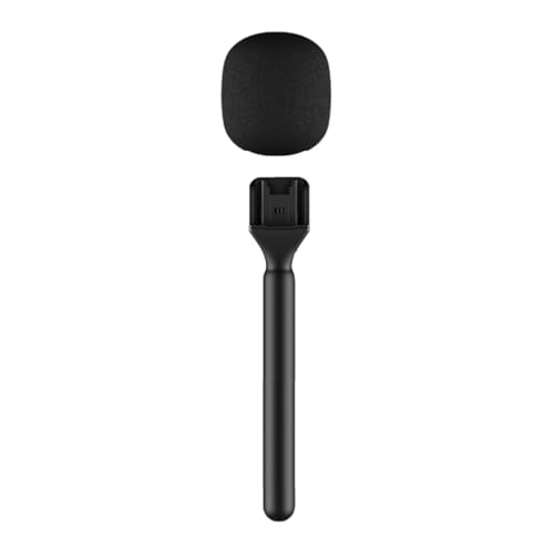 Handmikrofon-Griffstab mit winddichtem Schwamm-Set, Interviews, Mikrofongriff-Stick für Mikrofon/Rode Go/Relacar, komfortables Griff-Design von FENOHREFE