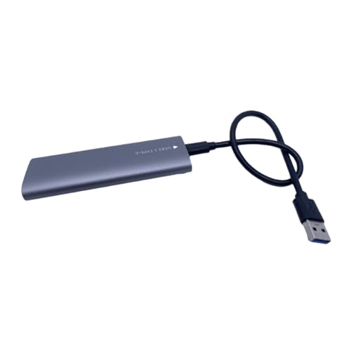 M.2 SSD-Gehäusebox, NVMe, zwei Protokolle, SSD-Gehäuse, Aluminiumlegierung, unterstützt USB 3.1, Typ C, 10 Gbit/s, 2230-2280 SSD. Leichtes und tragbares Design von FENOHREFE