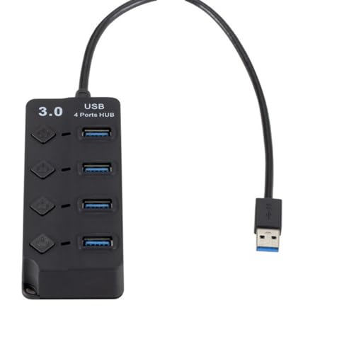 USB/Typ C Hub 4 Ports USB Extender Splitter mit einzelnen Schaltern für verschiedene Geräte und Arbeitsumgebungen USB Hub für Laptops von FENOHREFE
