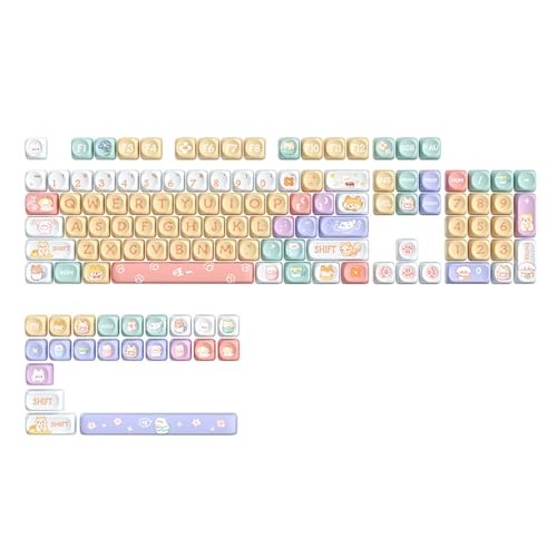 Vervollständigen Sie Ihre Tastatur mit Tiermotiven, Farbstoff-Sublimation, reduzierte Fehler für alle Arten von Benutzern, 144 Tastenkappen von FENOHREFE
