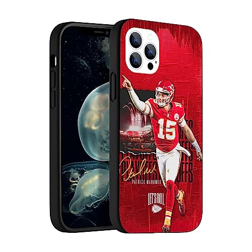 FENYIKEKE Kompatibel mit iPhone 12 und 12 Pro Hülle, stoßfest, seidig weiche Touch-Schutzhülle (Kansas-City-Mahomes-6) von FENYIKEKE