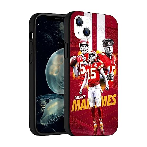 FENYIKEKE Kompatibel mit iPhone 14 Hülle, stoßfeste, seidig-weiche Schutzhülle (Kansas-City-Mahomes-3) von FENYIKEKE