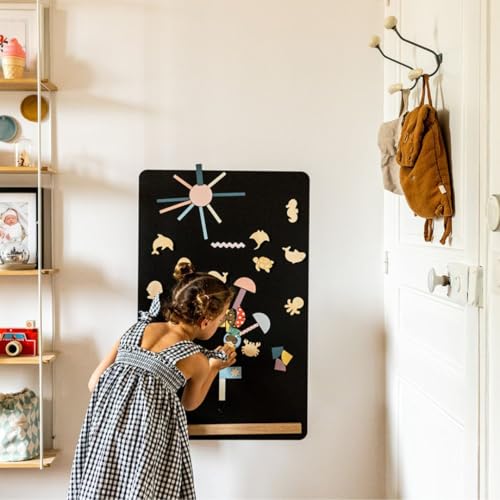 FERFLEX - Rechteckige Magnettafel - Größe M - Magnettafel schwarz - Magnetaufkleber - Magnettafel für Kinder - Magnettafel Kinderzimmer - Magnettafel Spielzeug - Memoboard von FERFLEX