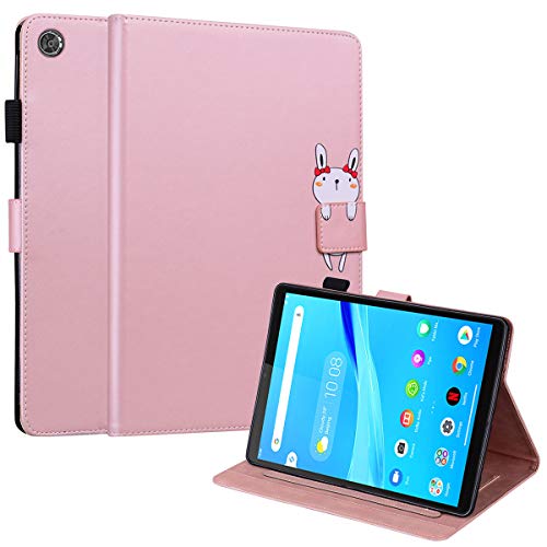 FERLAN Hülle für Lenovo TAB M8 TB-805F/8505X 8.0",mit Stifthalter,Lustig Süße Cartoon Dünner Ständer Stoßfeste Tablet Schutzhülle für Lenovo TAB M8 TB-805F/8505X 8.0"- Roségold von FERLAN