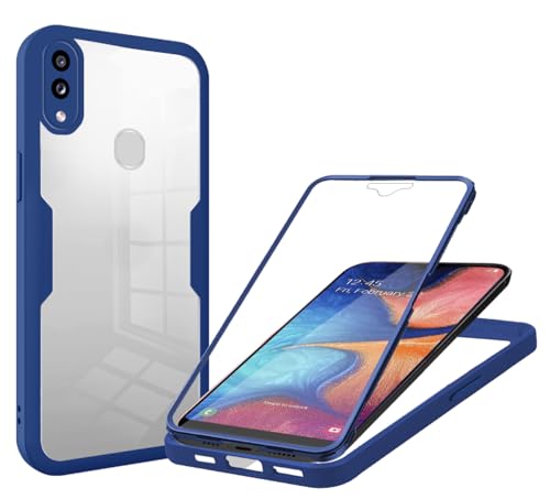 FERLAN Kompatibel für Samsung Galaxy A20/A30/A50 360 Grad Schutzhülle Vorne und Hinten Handyhülle Ganzkörper Case,Fallschutz Kratzfest staubdicht für Samsung Galaxy A20/A30/A50 hülle- Blau von FERLAN