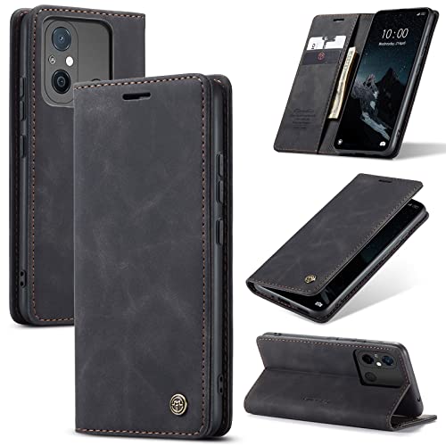 FERLAN Wallet Serie Handyhülle für Xiaomi Redmi 11A/Redmi 12C Hülle,Leder Klappbar Flip Case Cover 360 Stoßfeste Case für Xiaomi Redmi 11A/Redmi 12C,Schwarzer von FERLAN