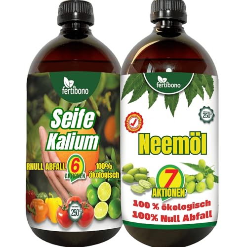 FERTIBONO BABYPLUS Aceite de Neem Bio & Jabón Potásico – Cuidado natural para plantas con crecimiento débil y estrés – Pack 250ml + 250ml – Ideal para fortalecer las hojas y aumentar la resistencia FERTIBONO BABYPLUS Aceite de Neem Bio & Jabón Potásico – Cuidado natural para plantas con crecimiento débil y estrés – Pack 250ml + 250ml – Ideal para fortalecer las hojas y aumentar la resistencia von FERTIBONO