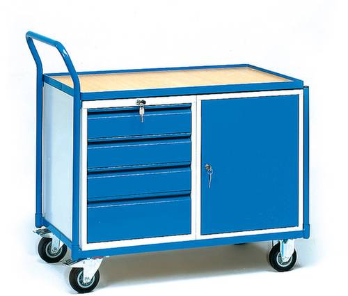 Fetra 2635 Tisch- und Schrankwagen Stahl pulverbeschichtet Traglast (max.): 250kg Brillantblau (RAL von FETRA