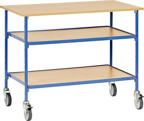 Fetra 5862 Rolltisch Stahl pulverbeschichtet Traglast (max.): 150kg Brillantblau (RAL 5007) von FETRA