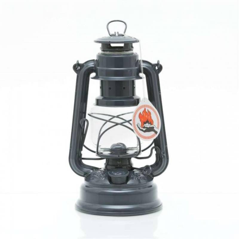 Feuerhand Sturmlaterne 276 Anthrazitgrau incl. Docht von FEUERHAND