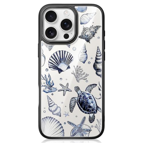 FEWGEY Schutzhülle für iPhone 16 aus Glas, kompatibel mit Magsafe, Sommer-Meeresschildkröte, Muschel-Design, stoßfest, strapazierfähig, für Männer und Frauen FEWGEY Schutzhülle für iPhone 16 aus Glas, kompatibel mit Magsafe, Sommer-Meeresschildkröte, Muschel-Design, stoßfest, strapazierfähig, für Männer und Frauen von FEWGEY