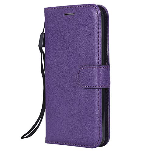 FEYYXI Handyhülle für Huawei P10 Hülle Leder Schutzhülle Brieftasche mit Kartenfach Stoßfest Handyhülle Case für Huawei P10 - FEKT81004 Violett von FEYYXI