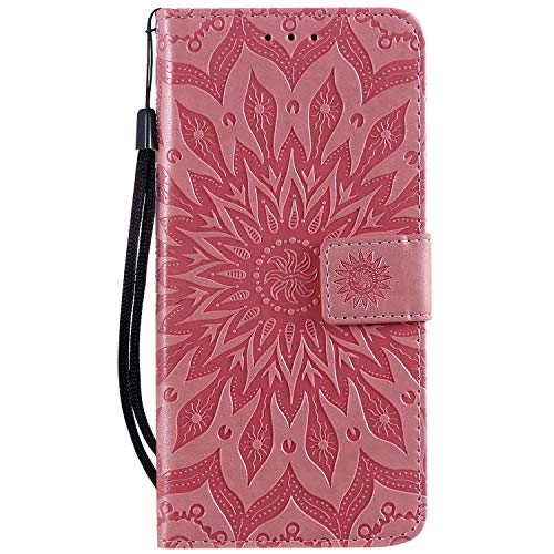 FEYYXI Handyhülle für OnePlus 7 / 6T Hülle Leder Schutzhülle Brieftasche mit Kartenfach Stoßfest Handyhülle Case für OnePlus7 / Oneplus6T - FEKT30398 Rosa von FEYYXI