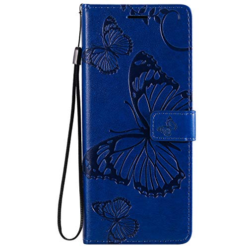 FEYYXI Handyhülle für Sony Xperia 1II Hülle Leder Schutzhülle Brieftasche mit Kartenfach Stoßfest Handyhülle Case für Sony Xperia 1 II - FEKT42273 Blau von FEYYXI
