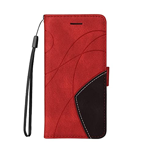FEYYXI Handyhülle für Sony Xperia 1II Hülle Leder Schutzhülle Brieftasche mit Kartenfach Stoßfest Handyhülle Case für Sony Xperia 1 II - FEKT70543 Rot von FEYYXI