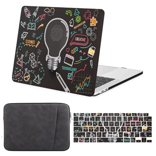 FFBOFFC Hülle Kompatibel mit MacBook Air 13,6 Zoll 2024 2022 Freisetzung Modell A2681 A3113 M3/M2 mit Retina Display & Touch ID, Plastik Hartschale Schutzhülle Snap Case & Hülle Tasche, Glühbirne von FFBOFFC