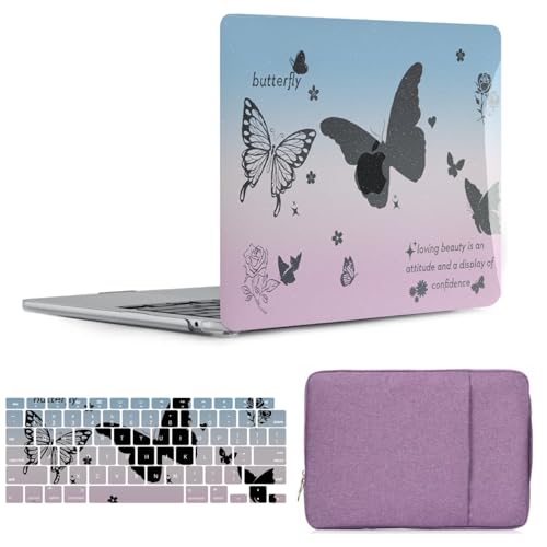 FFBOFFC Hülle Kompatibel mit MacBook Pro 13 Zoll 2020 2019 2018 2017 2016 Freisetzung A2338 A2289 A2251 A2159 A1989 A1708 A1706, Kunststoff Schutzhülle Case & Hülle Tasche, Farbverlauf von FFBOFFC
