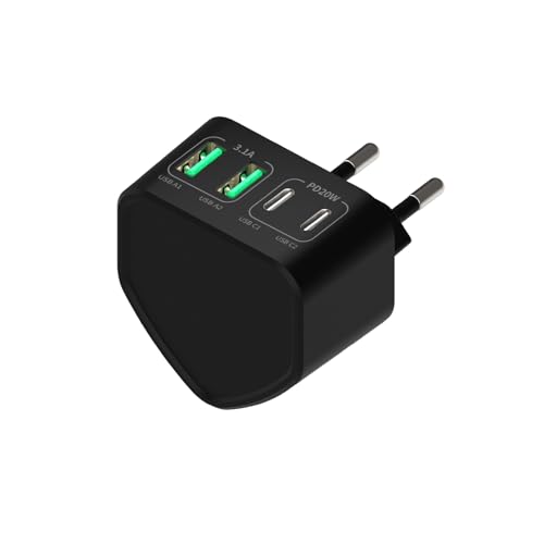 4-Port USB C Ladegerät USB Mehrfachstecker 40W USB C Adapter Schnellladegerät PD 3.0 Power Adapter USB Stecker USB Netzteil für iPhone 15 14 Pro Max 13 12 11 SE 2020 XS XR 8 7, Samsung, Schwarz 4-Port USB C Ladegerät USB Mehrfachstecker 40W USB C Adapter Schnellladegerät PD 3.0 Power Adapter USB Stecker USB Netzteil für iPhone 15 14 Pro Max 13 12 11 SE 2020 XS XR 8 7, Samsung, Schwarz von FFZZKJ